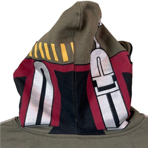 Star Wars Boba Fett Hoodie - Green, Gray, Red, Yellow - Picture 12 of 15